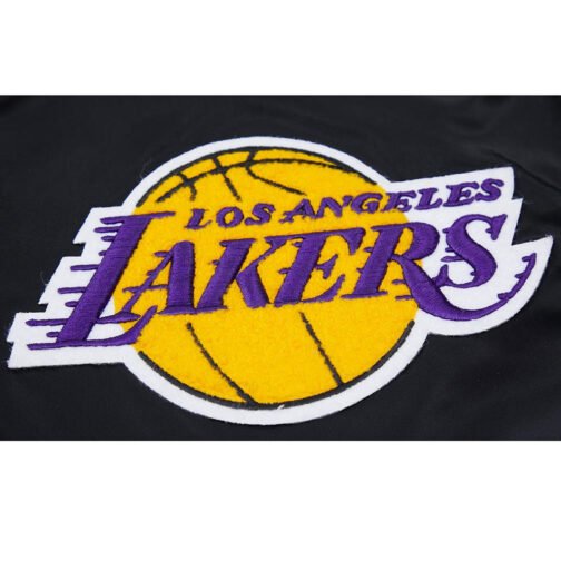 LA Lakers Mash Up Logo Black Jacket - Image 8