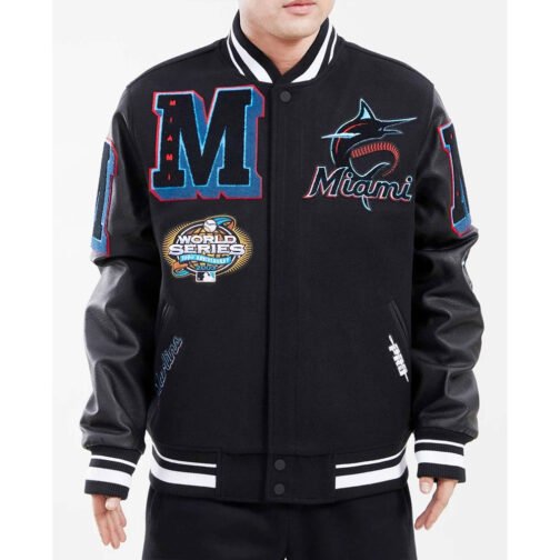 Miami Marlins Mash Up Varsity Jacket