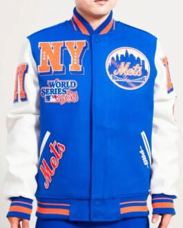 Varsity New York Mets Mash Up Royal Blue/White Jacket