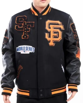 Varsity San Francisco Giants Mash Up Black Jacket