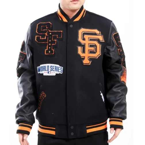 Varsity San Francisco Giants Mash Up Black Jacket