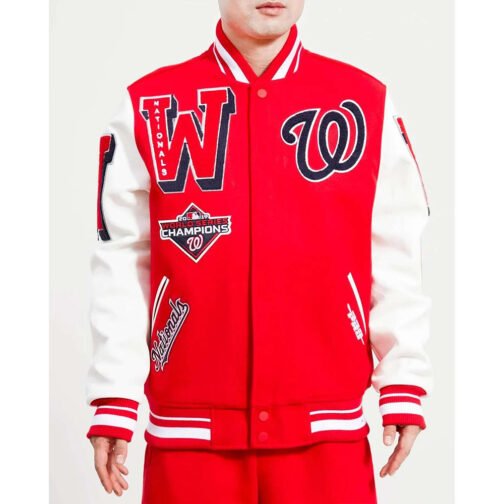 Washington Nationals Mash Up Varsity Jacket - Image 2