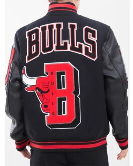 Mashup Chicago Bulls Black Varsity Jacket