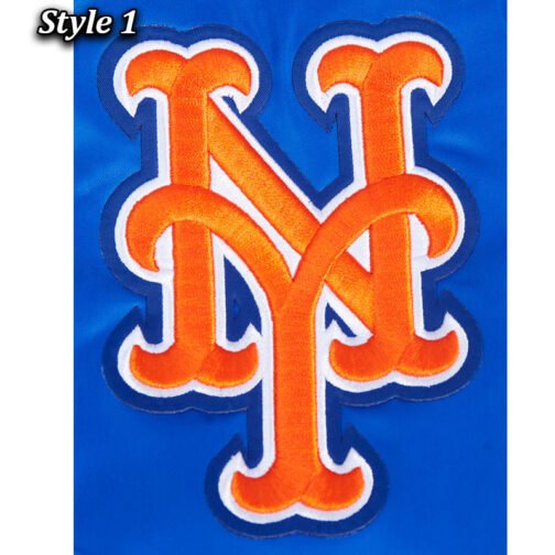 NY Mets Mashup Classic Rib Satin Jacket - Image 10