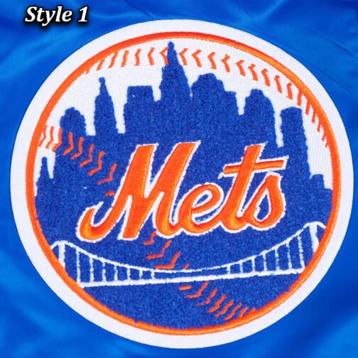 NY Mets Mashup Classic Rib Satin Jacket - Image 12