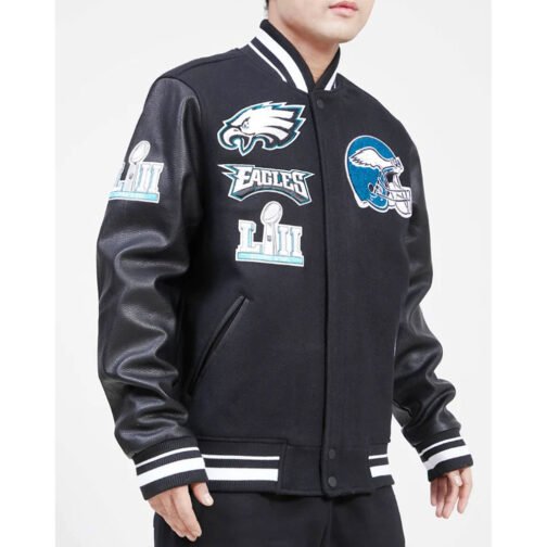 Mashup Philadelphia Eagles Varsity Jacket - Image 3