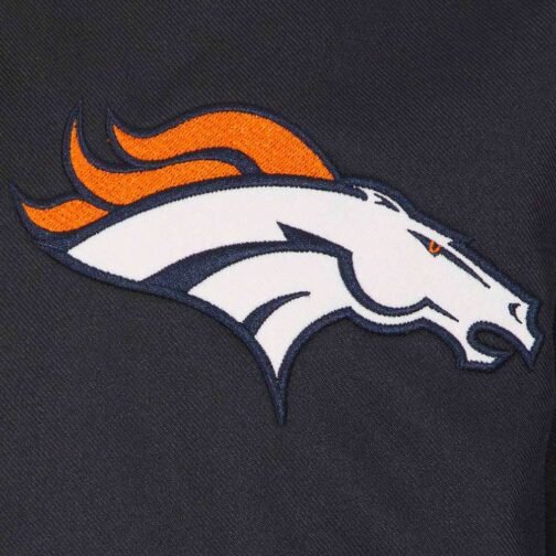Denver Broncos Navy Blue Poly Twill Jacket - Image 4