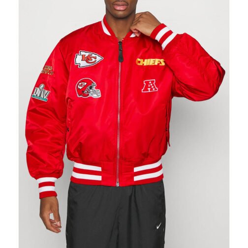 Kansas City Chiefs Red Bomber MA-1 Jacket - Image 3