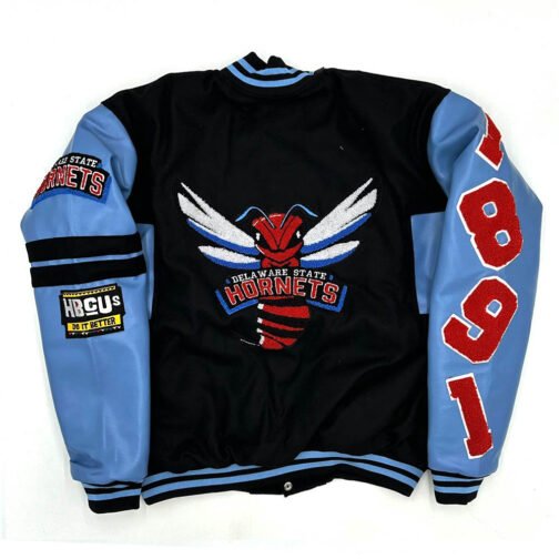 Delaware State Ole Skool Letterman Jacket - Image 2