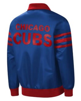 Chicago Cubs The Captain II Royal Satin Varsity Jacket
