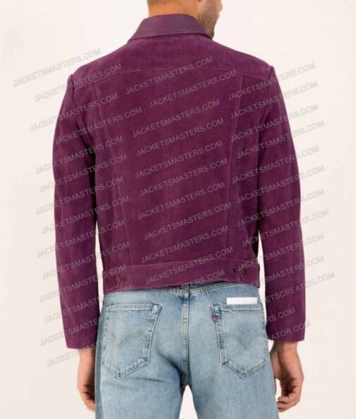 Claim to Fame Frankie Jonas Purple Suede Jacket - Image 3