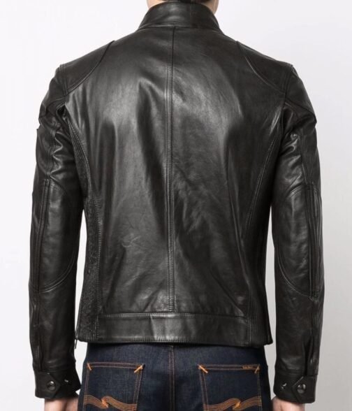 Matt Czuchry The Resident Season 05 Biker Black Leather Jacket - Image 3
