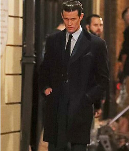 Matt Smith Last Night In Soho Blue Wool Coat - Image 2