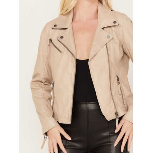 Women’s Christy Scatter Star Leather Jacket - Image 22