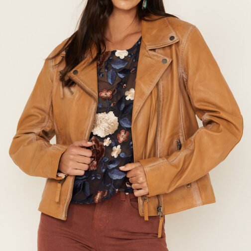 Women’s Christy Scatter Star Leather Jacket - Image 18