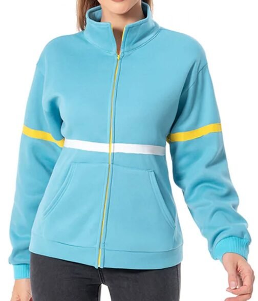 Sadie Sink Stranger Things Season 04 Track Blue Jacket - Image 8