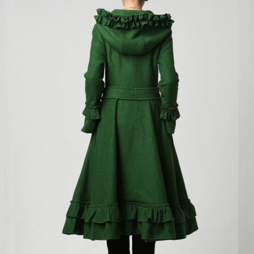 Women’s Wool Maxi Coat with Hood - Image 5