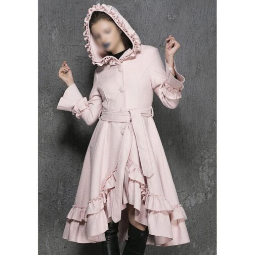 Women’s Wool Maxi Coat with Hood - Image 11