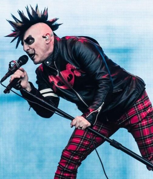 Puscifer Maynard James Keenan Striped Leather Jacket - Image 13