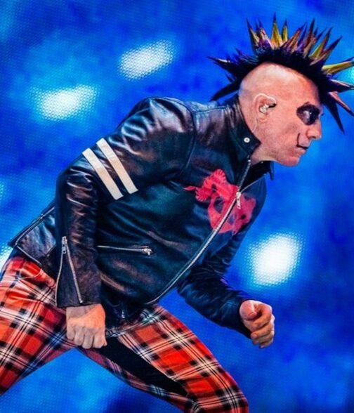 Puscifer Maynard James Keenan Striped Leather Jacket - Image 9