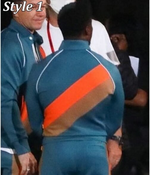 Kevin Hart / Mark Wahlberg Me Time Fleece Blue/ White Track Jacket - Image 12