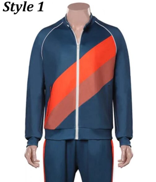 Kevin Hart / Mark Wahlberg Me Time Fleece Blue/ White Track Jacket