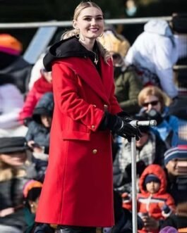 Meg Donnelly 100th Thanksgiving Day Red Coat