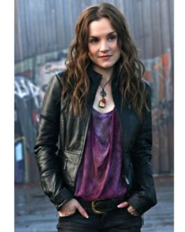 Rachel Miner Supernatural Season 05 Black Leather Jacket