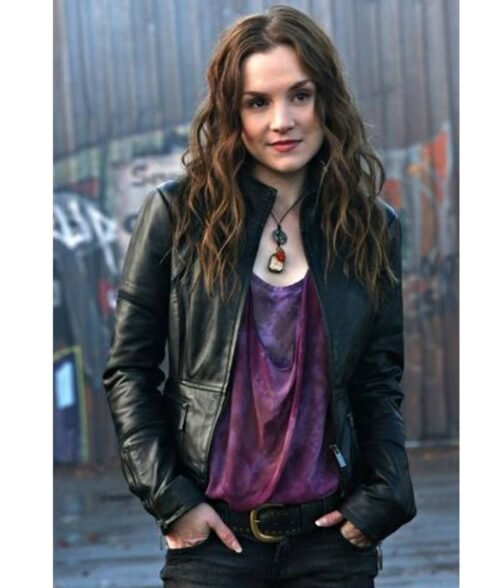 Rachel Miner Supernatural Season 05 Black Leather Jacket