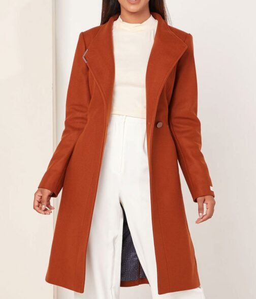Melissa Claire Egan The Young and The Restless Brown Wrap Coat - Image 5