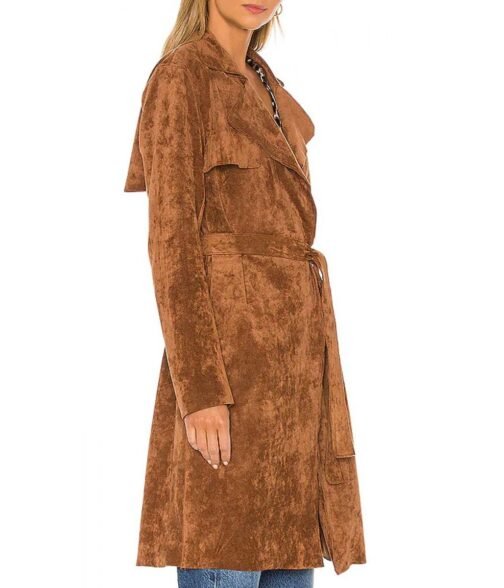 The Young and The Restless Melissa Claire Egan Suede Leather Coat - Image 5