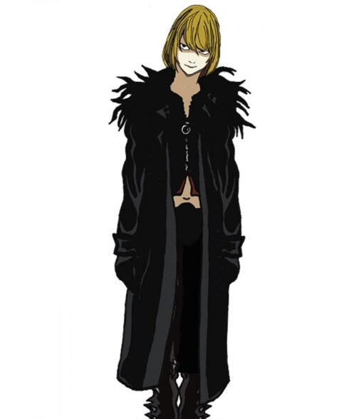 Mello Death Note Leather Fur Hooded Coat - Image 6