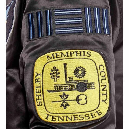 Memphis Grizzlies 2001 Black Varsity Satin Jacket - Image 5