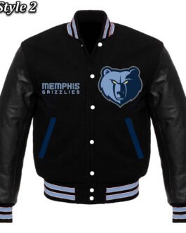 Memphis Grizzlies Black Varsity Jacket