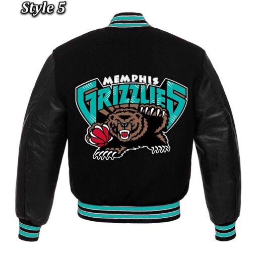 Memphis Grizzlies Black Varsity Jacket - Image 10