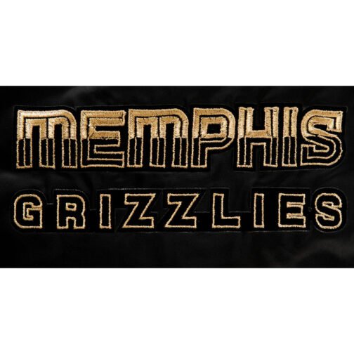 Memphis Grizzlies Holiday Glam Black Satin Jacket - Image 5