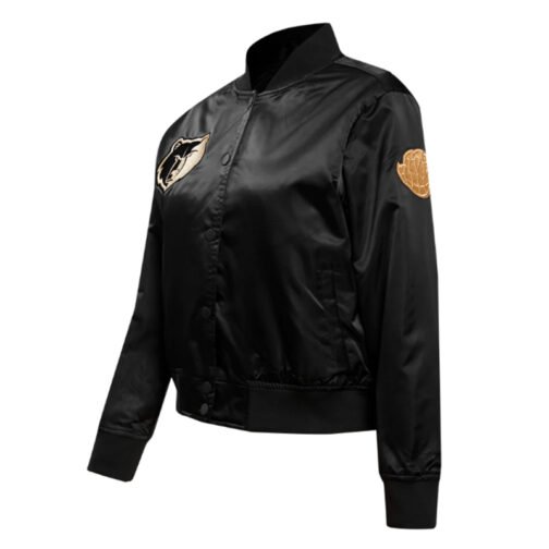 Memphis Grizzlies Holiday Glam Black Satin Jacket - Image 3