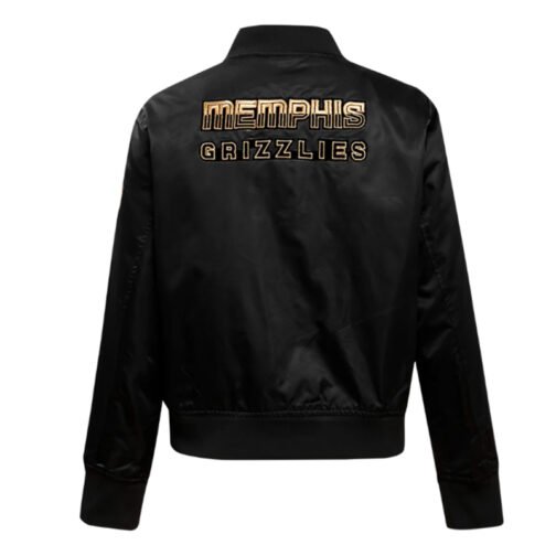 Memphis Grizzlies Holiday Glam Black Satin Jacket - Image 2