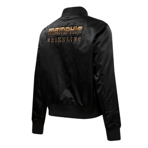 Memphis Grizzlies Holiday Glam Black Satin Jacket - Image 4