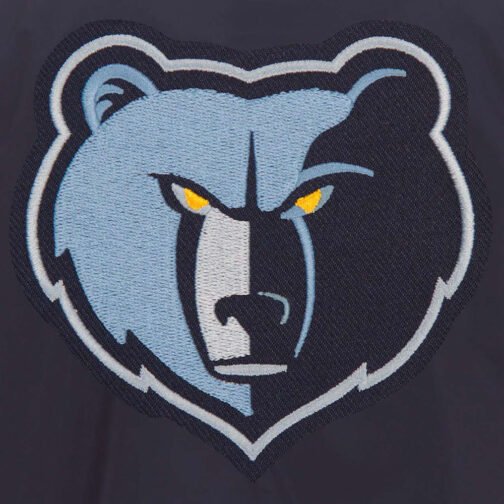 Navy Memphis Grizzlies Bomber Lightweight Nylon Jacket - Image 3