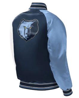 Memphis Grizzlies Navy Youth Varsity Satin Jacket