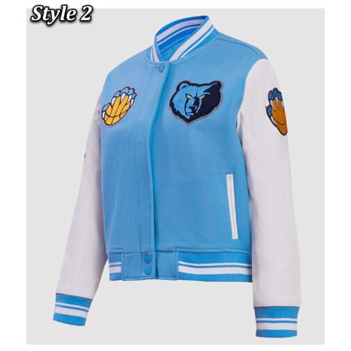 Memphis Grizzlies Retro Classic Rib Varsity Jacket - Image 6