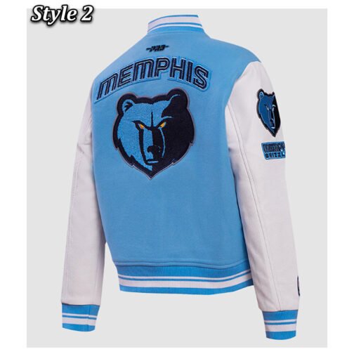 Memphis Grizzlies Retro Classic Rib Varsity Jacket - Image 8