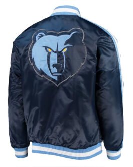 Memphis Grizzlies The Offensive Varsity Navy Satin Jacket