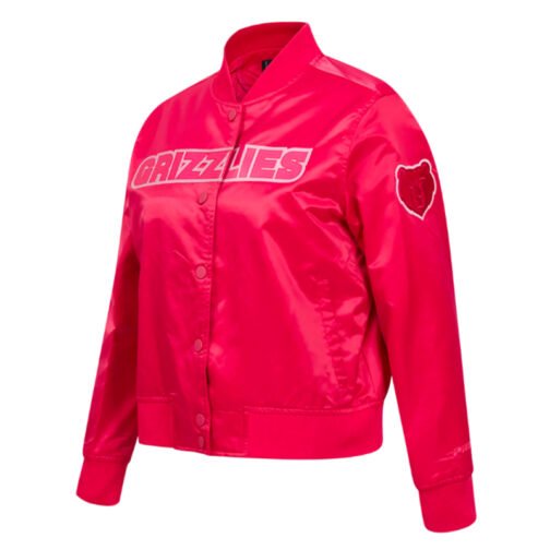 Memphis Grizzlies Triple Pink Satin Jacket - Image 3
