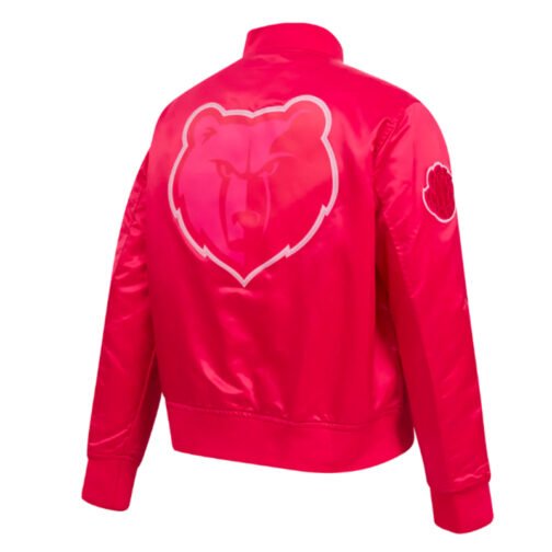 Memphis Grizzlies Triple Pink Satin Jacket - Image 4