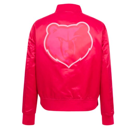 Memphis Grizzlies Triple Pink Satin Jacket - Image 2