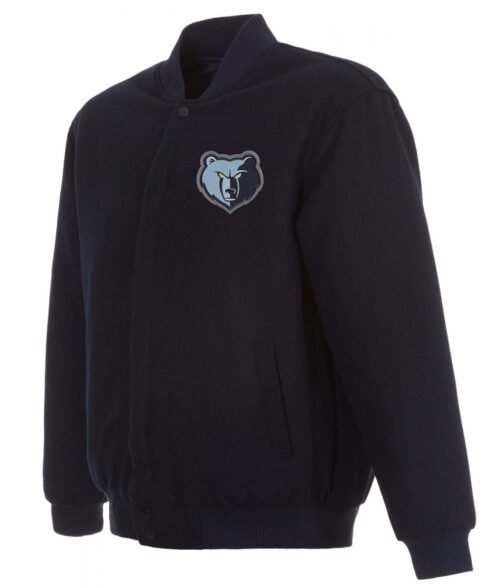 Varsity Memphis Grizzlies Navy Blue Wool Jacket