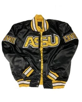 Men’s Alabama State University Bomber Black Jacket