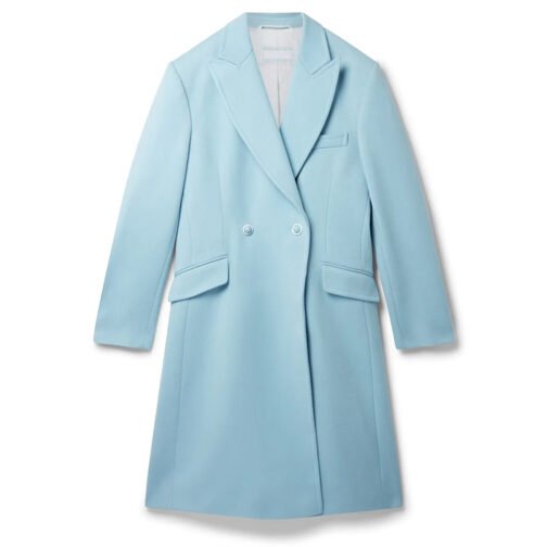 Men’s Baby Blue Double Breasted Coat - Image 4